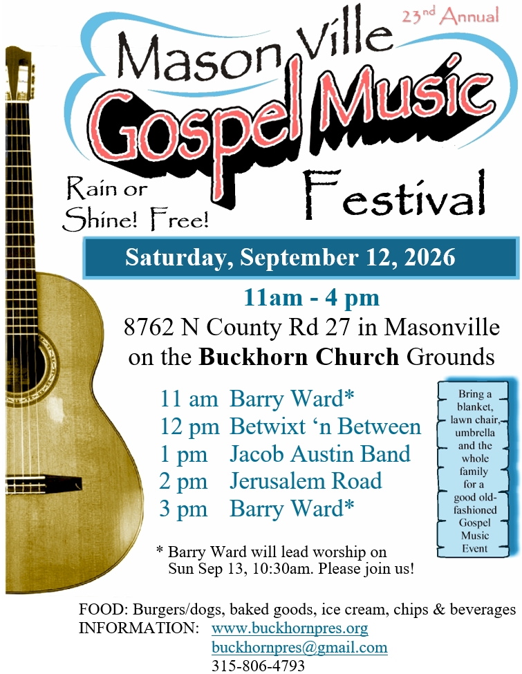 Buckhorn Gospel Music Festival 2026 Poster